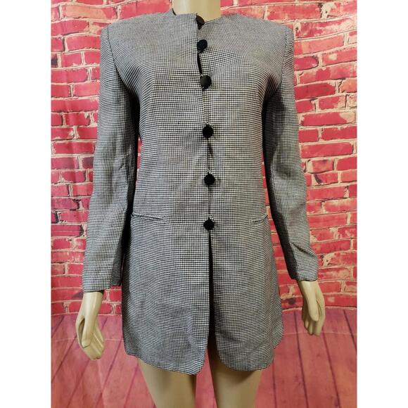 Joan & David Jackets & Blazers - Joan & David Italian Black & white Wool Women's Jacket Coat Vintage Size 40/6